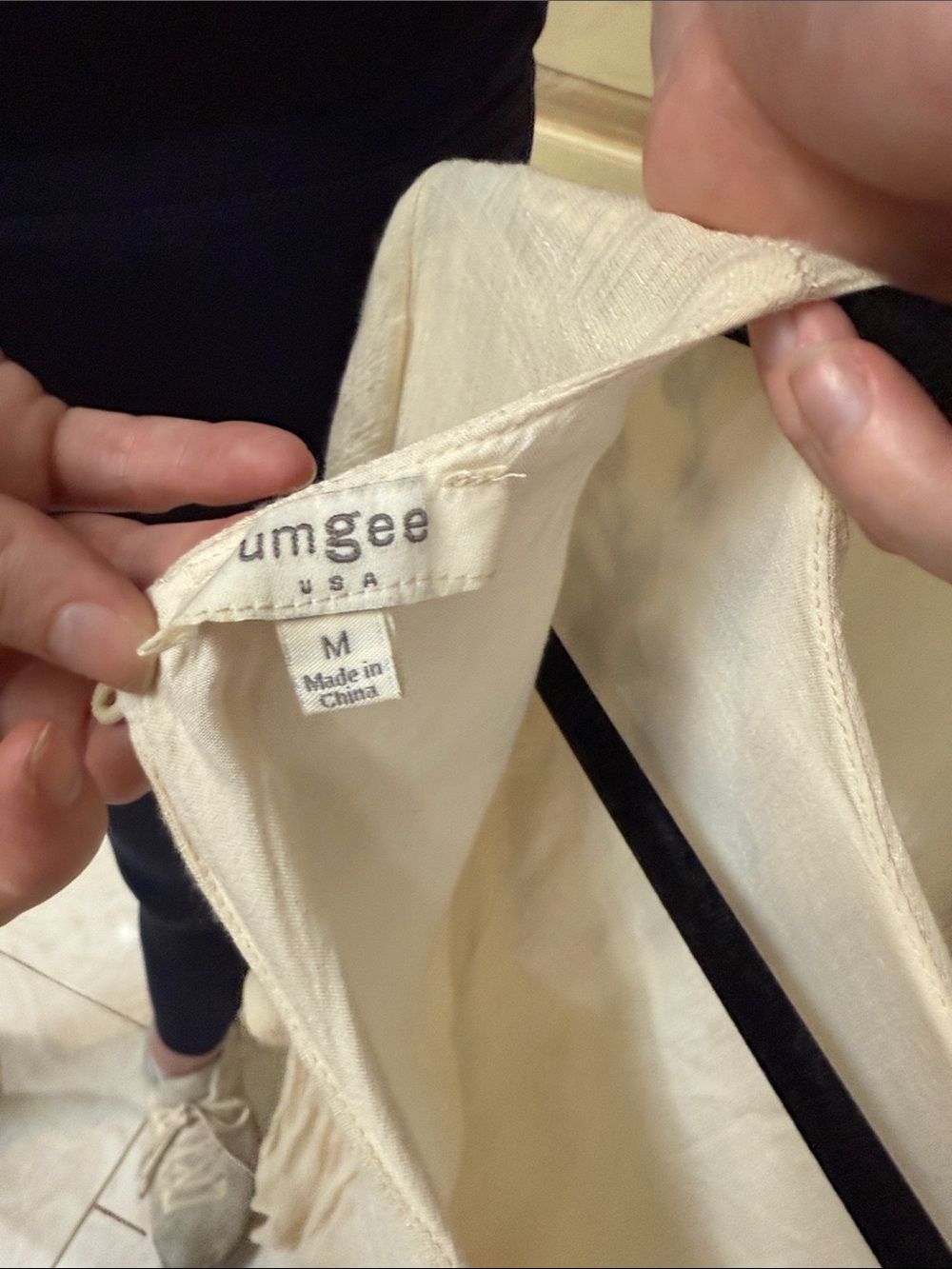 Umgee Cream Mini Dress with Multicolor Floral Embroidery - Picture 4 of 4